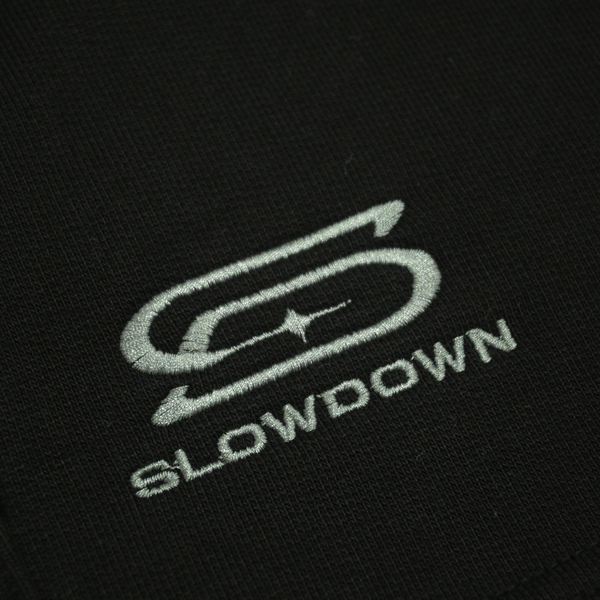 SLOWDOWN Logo Embroidery Sweatshorts Black