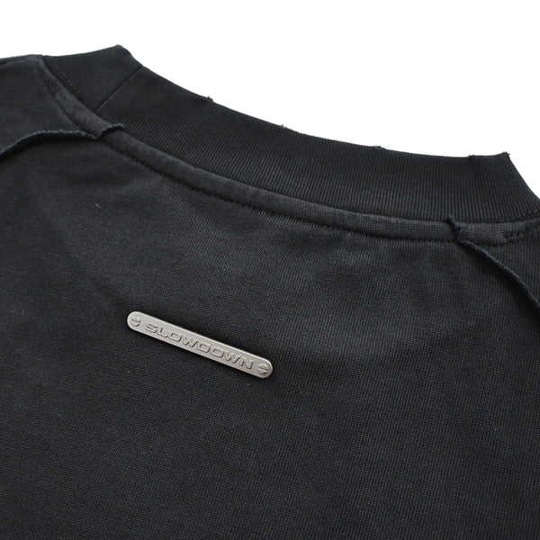 SLOWDOWN Blue Hour Washed Black Tee