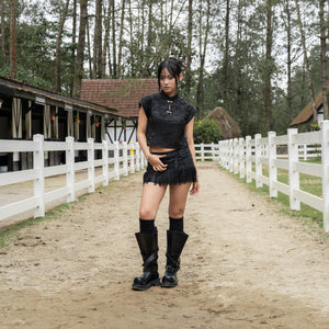 SLOWDOWN Equine Tang Top Black