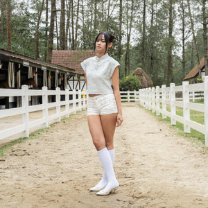 SLOWDOWN Equine Tang Top Light Blue