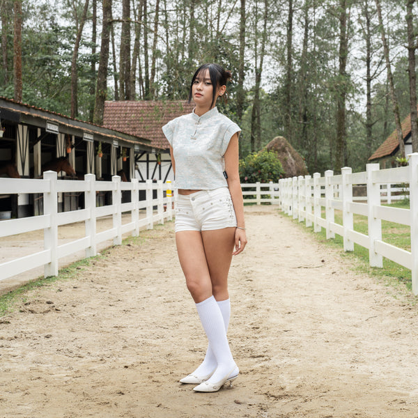 SLOWDOWN Equine Tang Top Light Blue