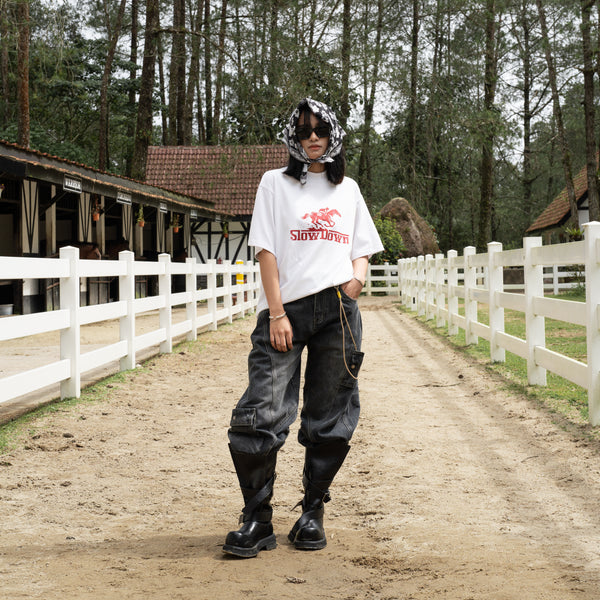 SLOWDOWN Rari Tee White