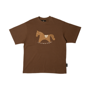SLOWDOWN Gentle Pony Tee Brown