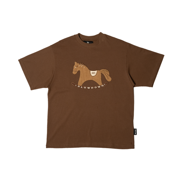 SLOWDOWN Gentle Pony Tee Brown