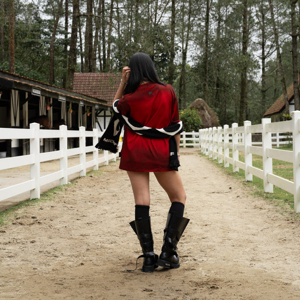 SLOWDOWN Faded Slurry Stone Tee Red