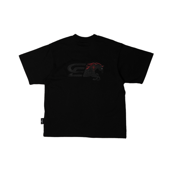 SLOWDOWN Logo Merge Tee Black