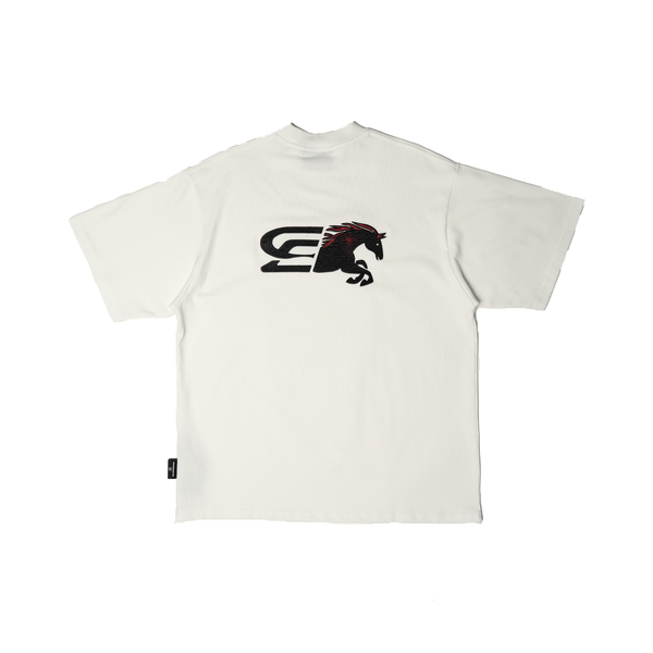 SLOWDOWN Logo Merge Tee White