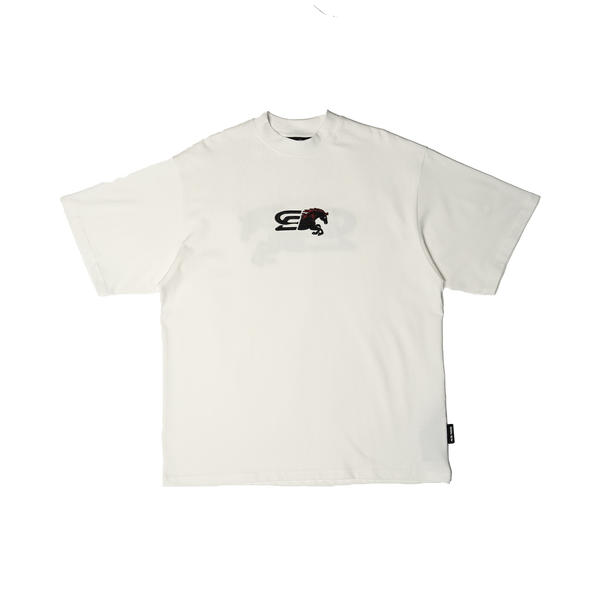 SLOWDOWN Logo Merge Tee White