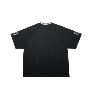 SLOWDOWN Quilted V Neck Jersey Black