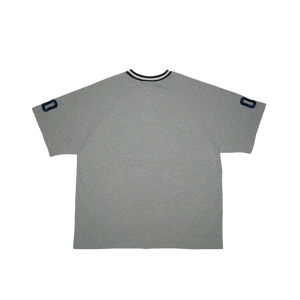 SLOWDOWN Quilted V Neck Jersey Grey