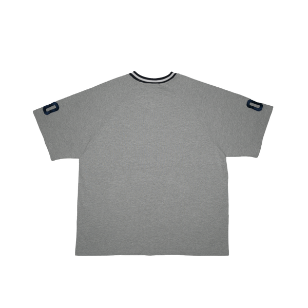 SLOWDOWN Quilted V Neck Jersey Grey