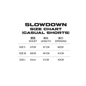 SLOWDOWN Logo Embroidery Sweatshorts Black