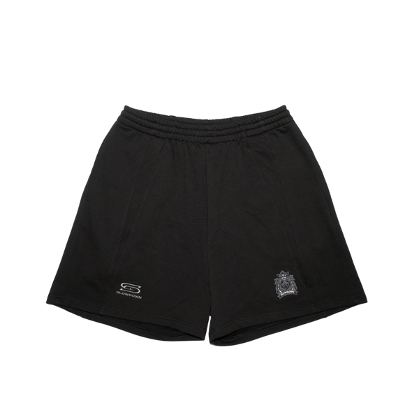 SLOWDOWN Logo Embroidery Sweatshorts Black