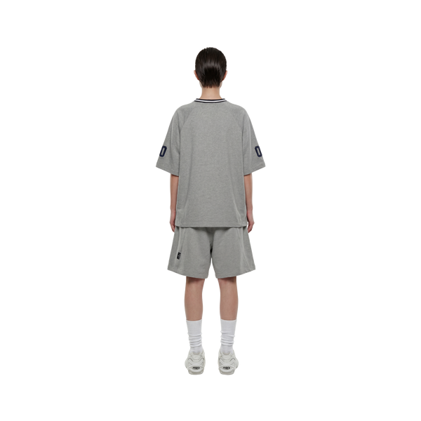 SLOWDOWN Logo Embroidery Sweatshorts Grey