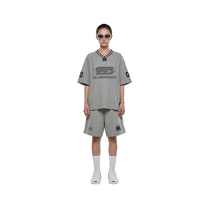 SLOWDOWN Logo Embroidery Sweatshorts Grey