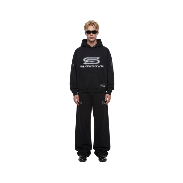 SLOWDOWN Quilted Logo Hoodie