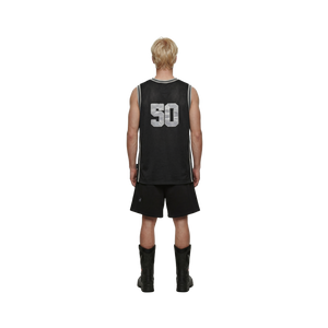 SLOWDOWN Quilted Sleeveless Jersey Black