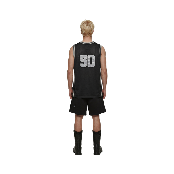 SLOWDOWN Quilted Sleeveless Jersey Black