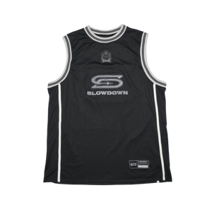 SLOWDOWN Quilted Sleeveless Jersey Black