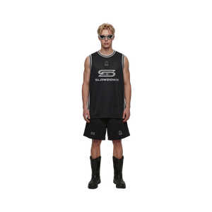 SLOWDOWN Quilted Sleeveless Jersey Black