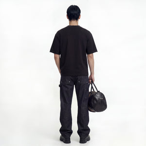 SLOWDOWN Transparent Tape Basic Black Tee