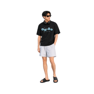 SLOWDOWN 3D Diver Embroidery Rhinestone Embellished Black Tee