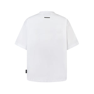 SLOWDOWN Qixi Exclusive 3D Heart Beaded & Rhinestone Embellished White Tee