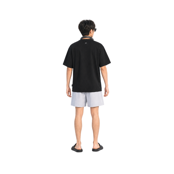 SLOWDOWN Airplane Embroidery Black Tee