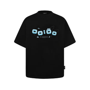 SLOWDOWN Airplane Embroidery Black Tee