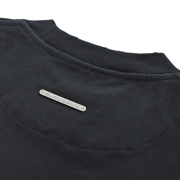 SLOWDOWN Carplate Washed Black Tee
