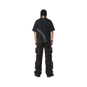 SLOWDOWN Eroded Font Black Tee