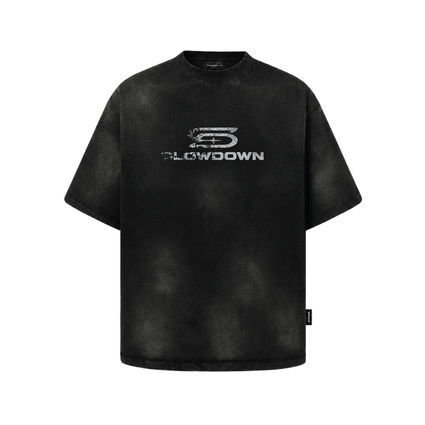 SLOWDOWN Haze Trace Logo Black Tee