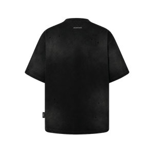 SLOWDOWN Hour Embroidered Black Tee