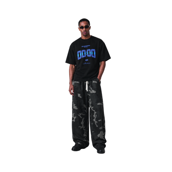 SLOWDOWN Blue Hour Washed Black Tee
