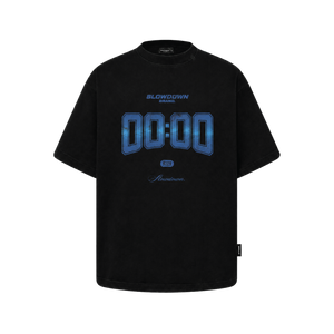 SLOWDOWN Blue Hour Washed Black Tee