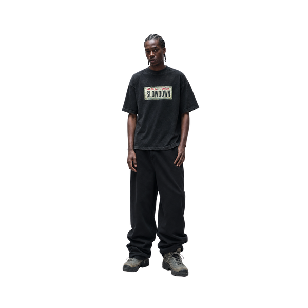 SLOWDOWN Carplate Washed Black Tee