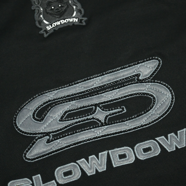 SLOWDOWN Quilted Sleeveless Jersey Black