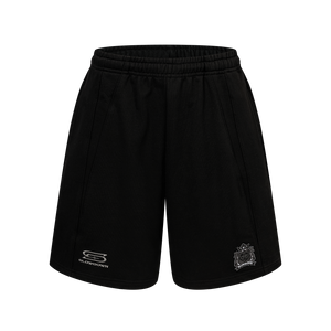 SLOWDOWN Logo Embroidery Sweatshorts Black