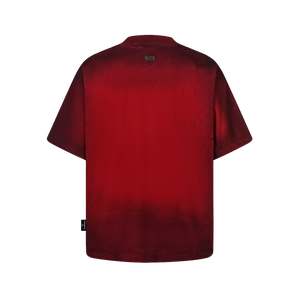 SLOWDOWN Faded Slurry Stone Tee Red