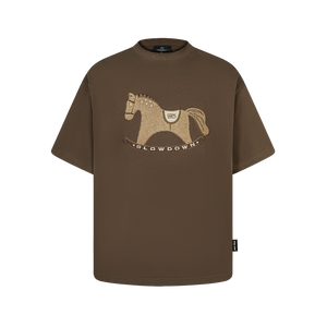 SLOWDOWN Gentle Pony Tee Brown