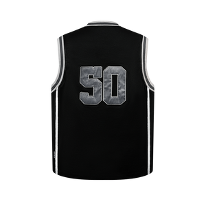 SLOWDOWN Quilted Sleeveless Jersey Black