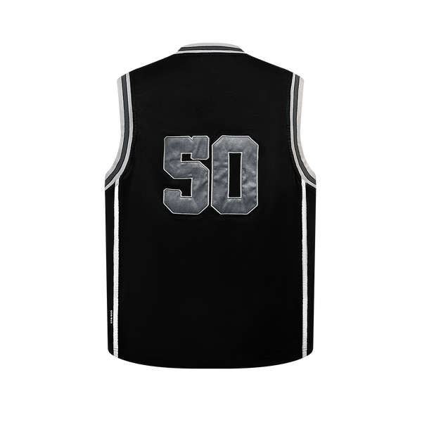 SLOWDOWN Quilted Sleeveless Jersey Black