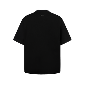 SLOWDOWN Sea Surfing Towel Embroidery Black Tee