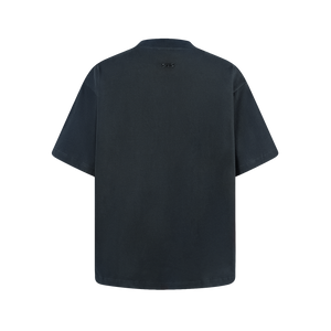 SLOWDOWN 3D Embroidery Dark Grey Blue Tee