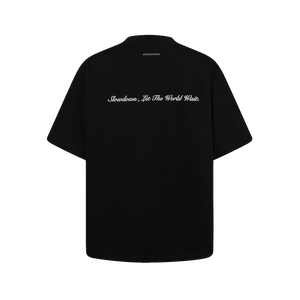 SLOWDOWN Rhinestone Embellished Black Tee