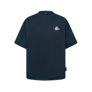 SLOWDOWN Transparent Tape Basic Blue Tee