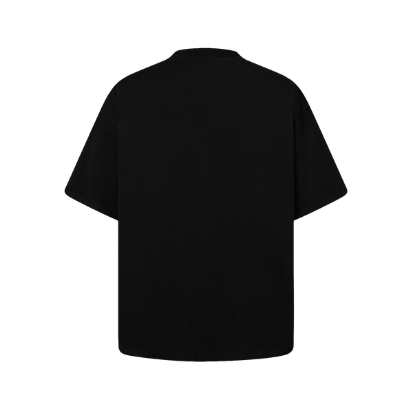 SLOWDOWN Transparent Tape Basic Black Tee