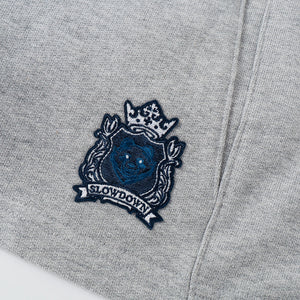 SLOWDOWN Logo Embroidery Sweatshorts Grey