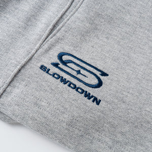 SLOWDOWN Logo Embroidery Sweatshorts Grey