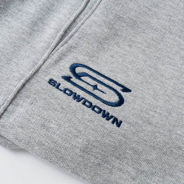 SLOWDOWN Logo Embroidery Sweatshorts Grey